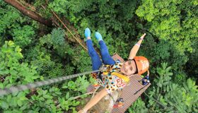 Zipline in the jungle of Thailand